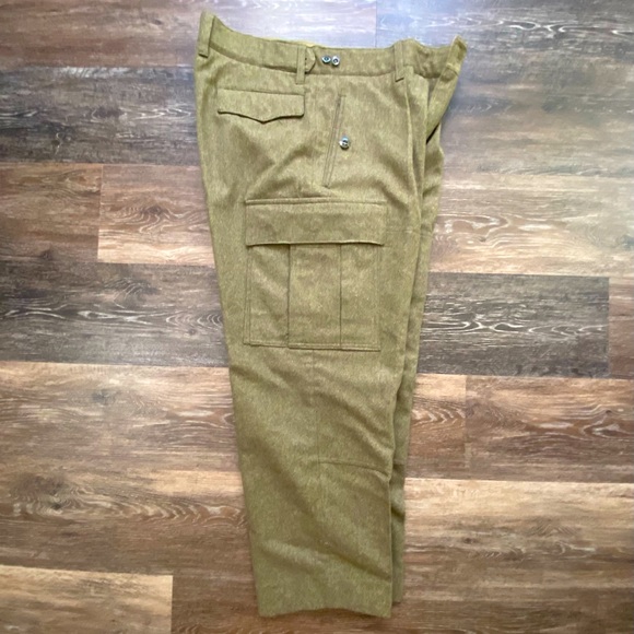 VTG SCHILLING OHG REICHARTSHAUSEN GERMAN MILITARY HEAVY WOOL CARGO PANTS - Picture 2 of 15
